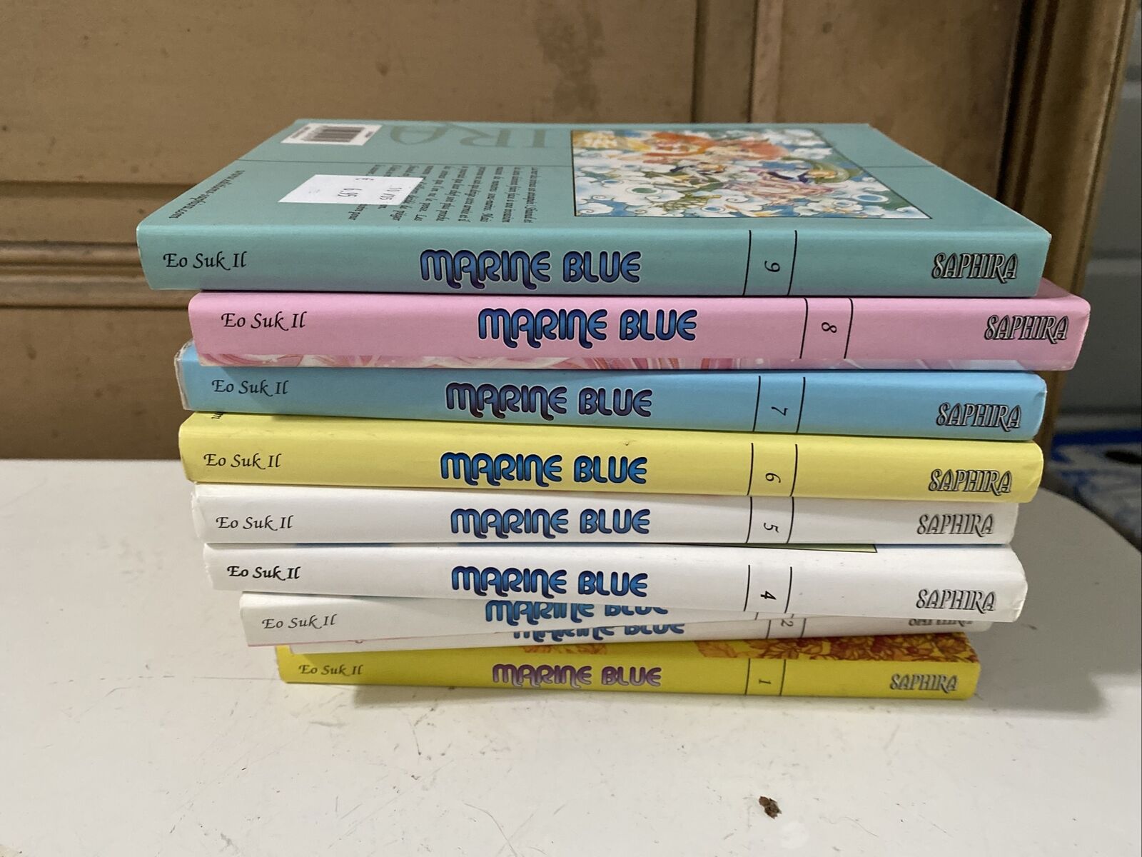 Ancien Manga Serie Marine Blue Saphira Eo Suk Il 9 Livres Su